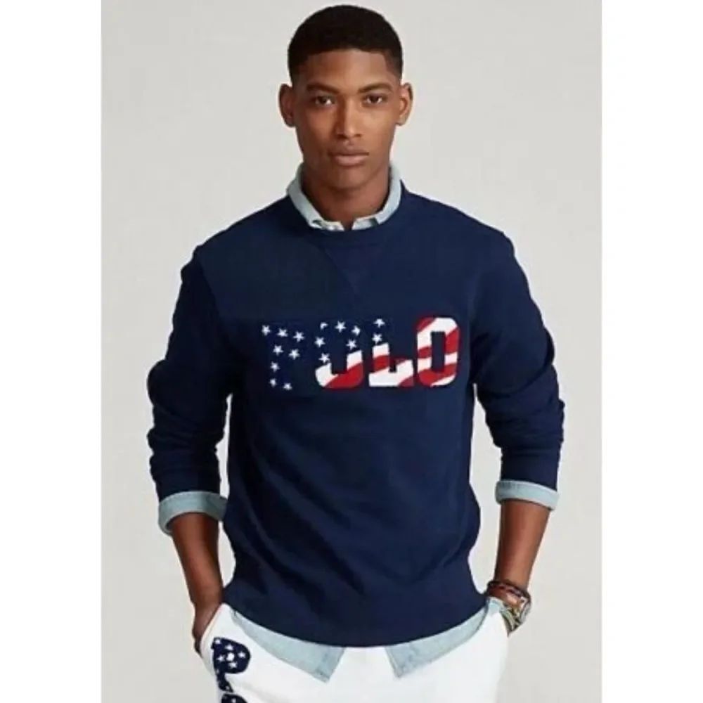 POLO RALPH LAUREN
Navy Americana USA Fleece
Logo Sweatshirt Size M / Authentic